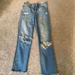 Abercrombie studded and distressed jeans!